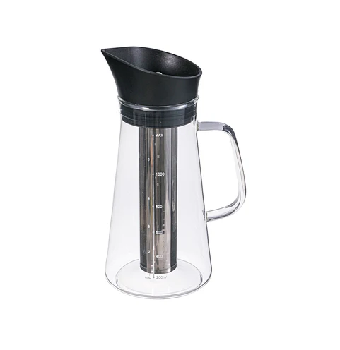 Glass teapot with stainless steel filter
